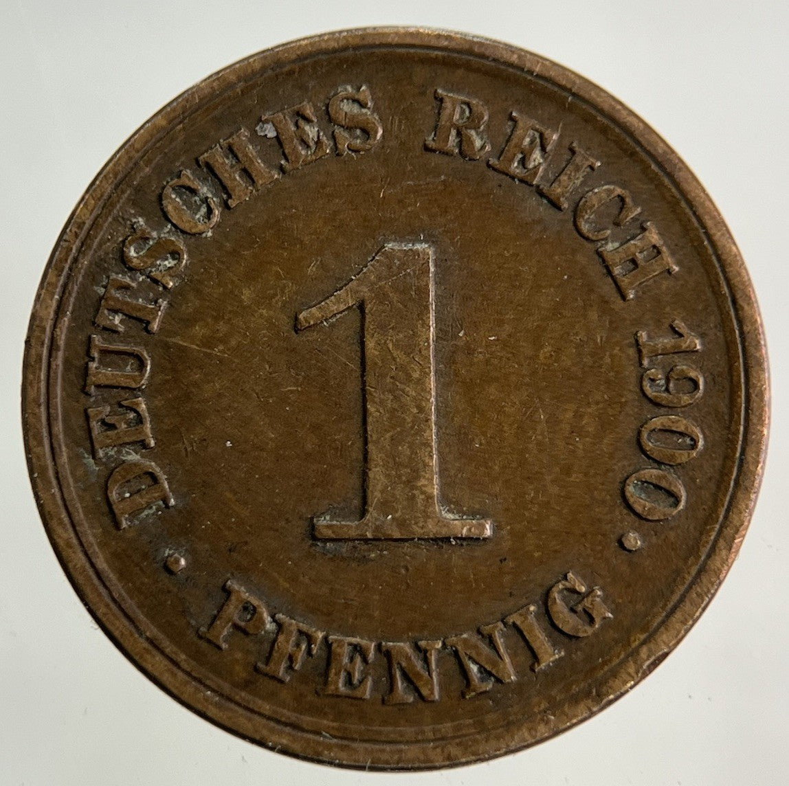 1900 German 1 Pfennig Coin | Fine Collectable Grade