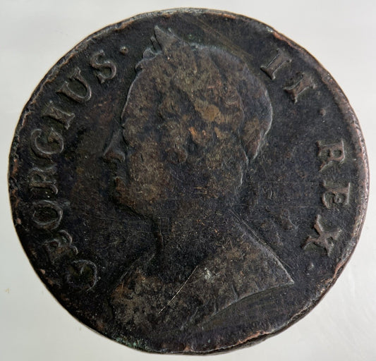 1744 George II 2nd Half - Penny Coin | Fine Collectable Grade