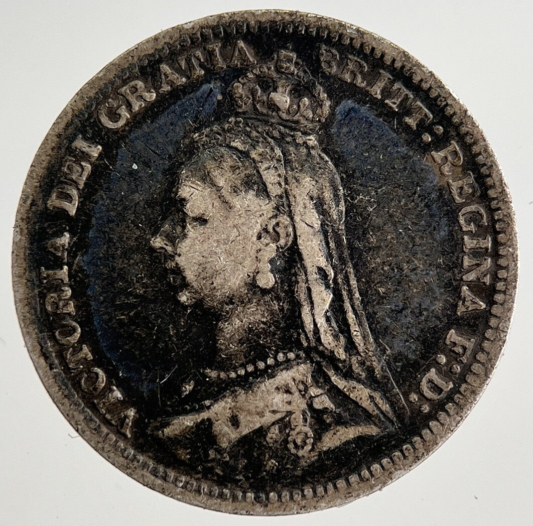 1890 Victoria Threepence Silver Coin | Fine Collectable Grade | a8494