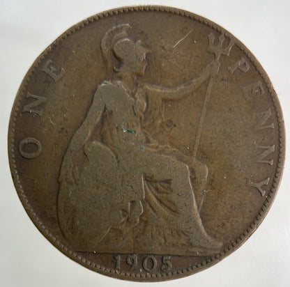 1905 Edward VII One Penny Coin | Collectable Grade
