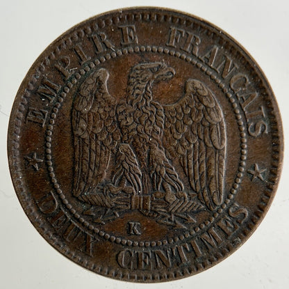1861 France 2 Deux Centimes Coin | Very High Grade