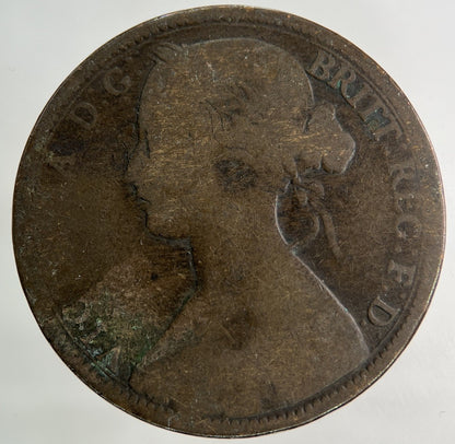1863 Victoria One Penny Coin | Collectable Grade