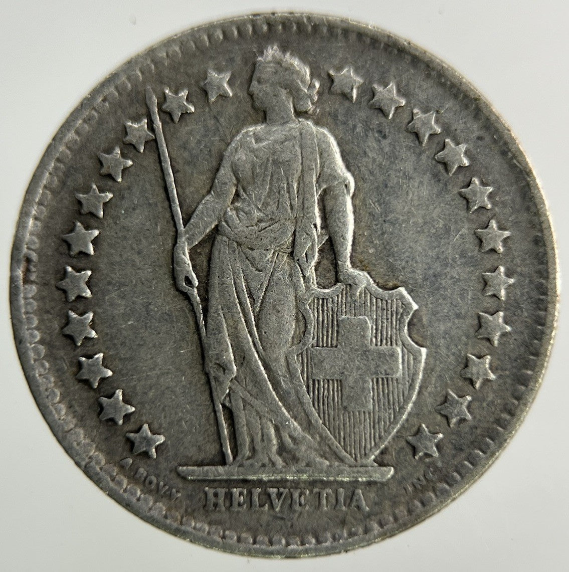 1946 Switzerland Swiss 1/2 Half Franc Silver Coin | Fine Collectable Grade