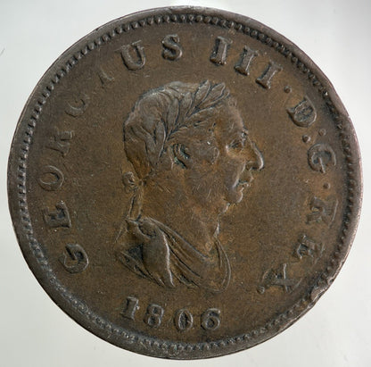 1806 George III 3rd Half - Penny Coin | Very High Grade