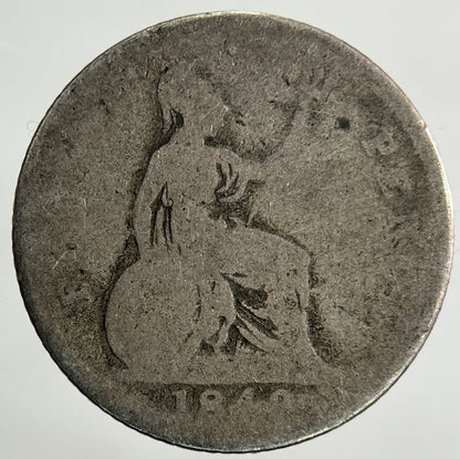 1849 Victoria Groat Four - Pence Silver Coin | Fair Grade
