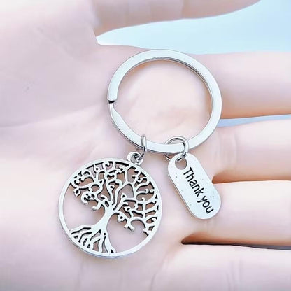 Metal Tree Of Life Charm Keyring Premium Keychain Gift UK