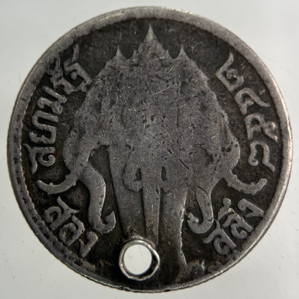 1913 - 1918 Thailand Half 1/2 Baht Silver Elephant Coin | Fair Grade