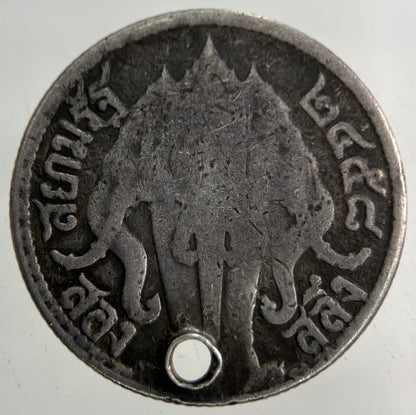 1913 - 1918 Thailand Half 1/2 Baht Silver Elephant Coin | Fair Grade