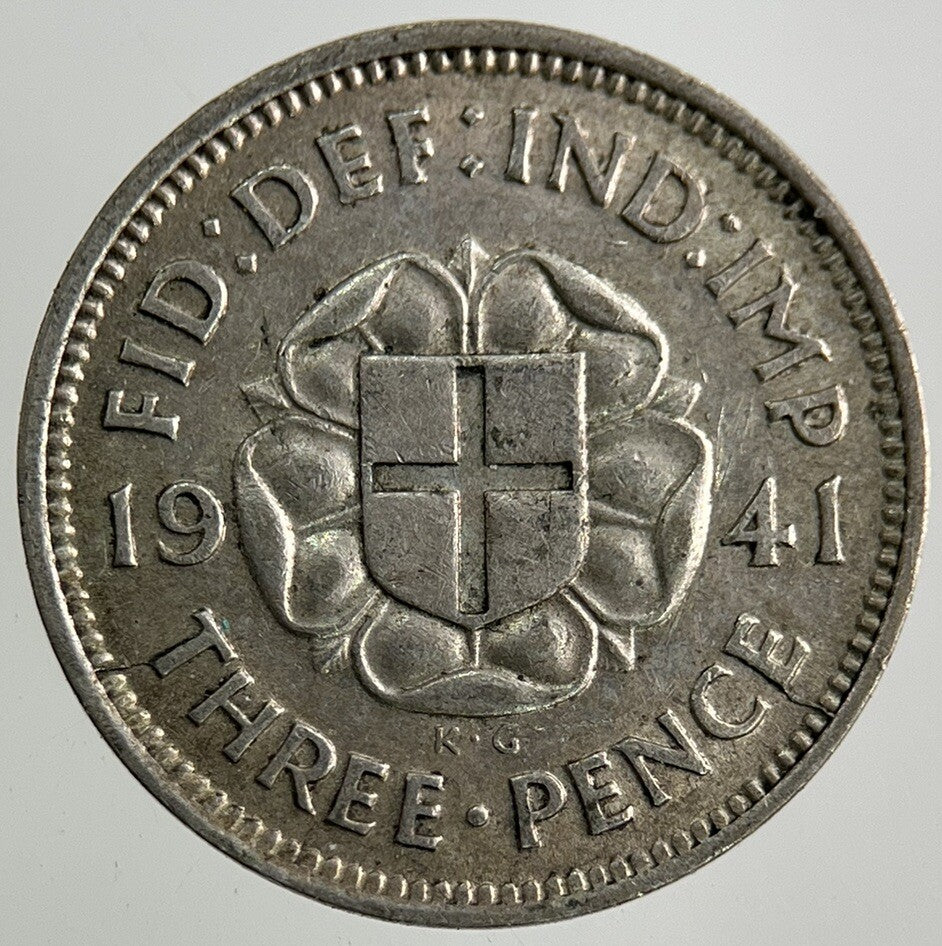 1941 George VI Threepence Silver Coin | Fine Collectable Grade