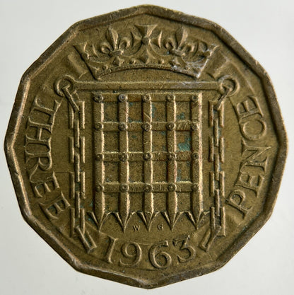 1963 Elizabeth II 2nd Brass Threepence Coin | Fine Collectable Grade