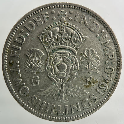 1940 George VI Florin Silver Coin | Fine Collectable Grade