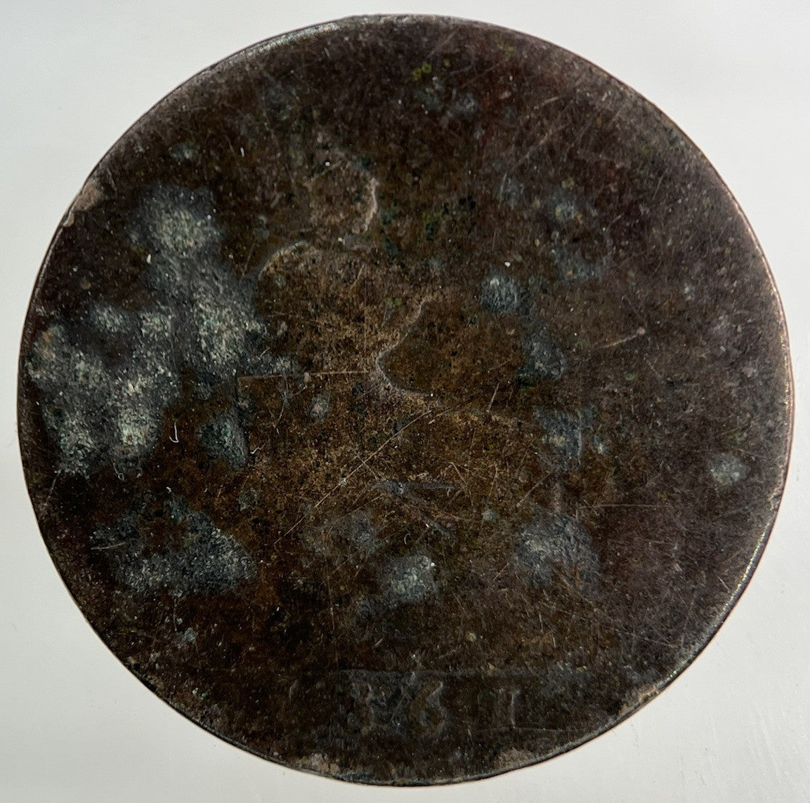 1861 Victoria Half - Penny Coin | Worn Grade