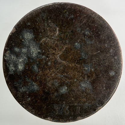1861 Victoria Half - Penny Coin | Worn Grade