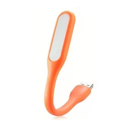 Orange Travel USB LED Bending Torch Flash - Light Night Reading Light UK Stock