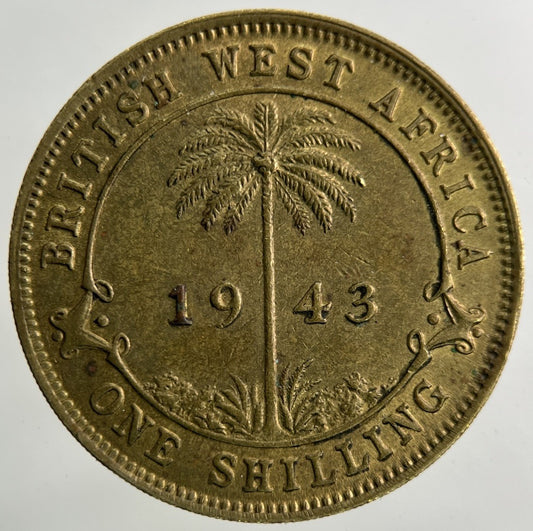 1943 West Africa One Shilling Coin | Very High Grade