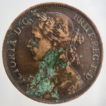 1886 Victoria One Penny Coin | Fine Collectable Grade | a9100