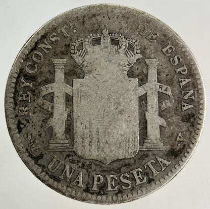1900 Spain Una 1 Peseta Silver Coin | Collectable Grade