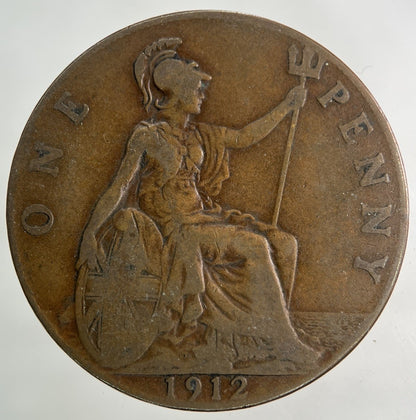 1912 George V One Penny Coin | Collectable Grade