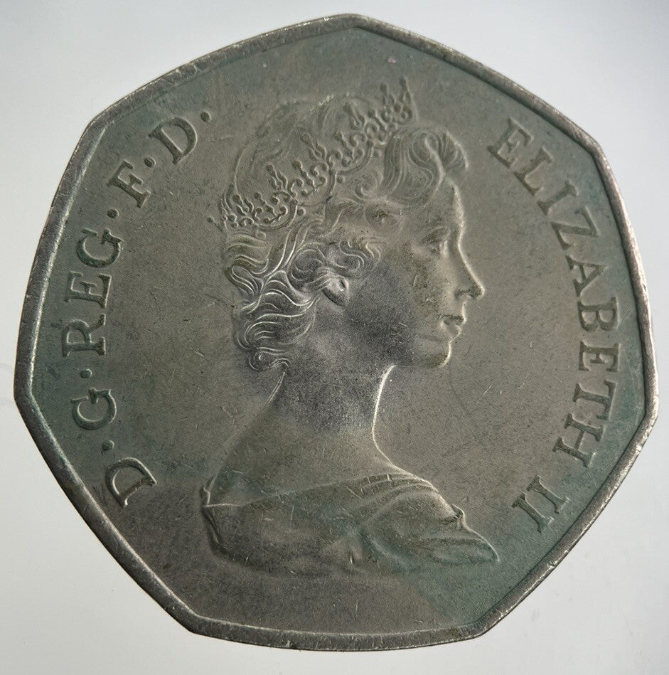 1973 Elizabeth II 2nd 50p Fifty - Pence Coin | Very High Grade