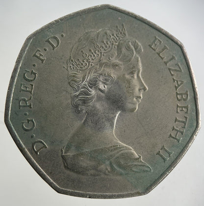 1973 Elizabeth II 2nd 50p Fifty - Pence Coin | Very High Grade