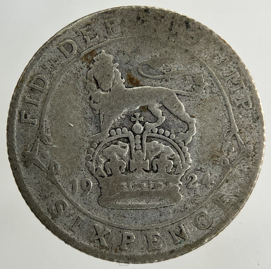 1924 George V Sixpence Silver Coin | Fair Grade