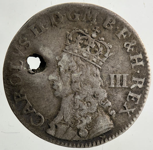 1660 - 1685 Charles II 2nd Maundy Four - Pence Silver Coin | Fine Collectable Grade
