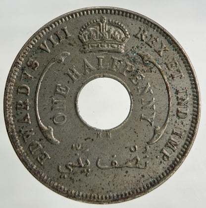1936 West Africa Half - Penny Coin | Very High Grade