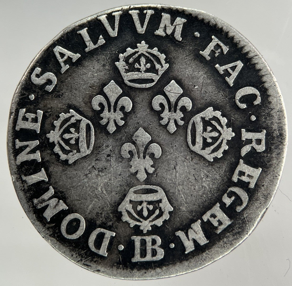 1703 France 1/8 Ecu Silver Coin | Fine Collectable Grade