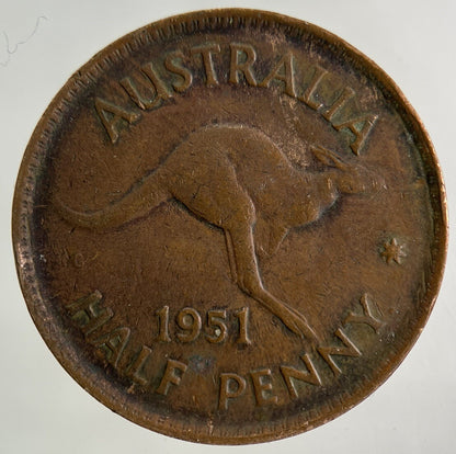 1951 Australia Half - Penny Coin | Collectable Grade