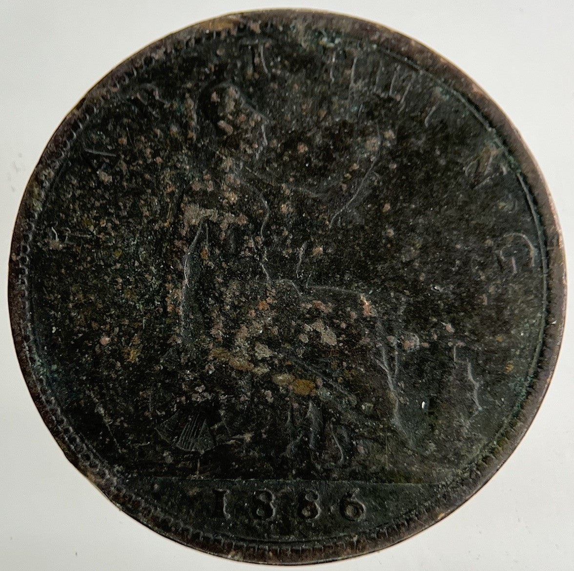 1886 Victoria Farthing Coin | Fair Grade