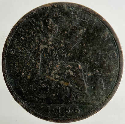 1886 Victoria Farthing Coin | Fair Grade