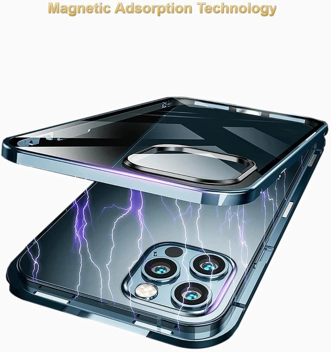 iPhone 11 Gold 360 Magnetic Tempered Glass Protective Case