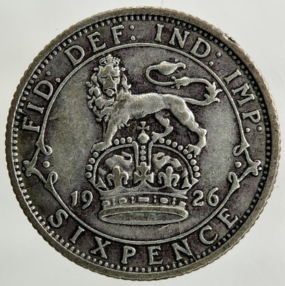 1926 George V Sixpence Silver Coin | Fine Collectable Grade