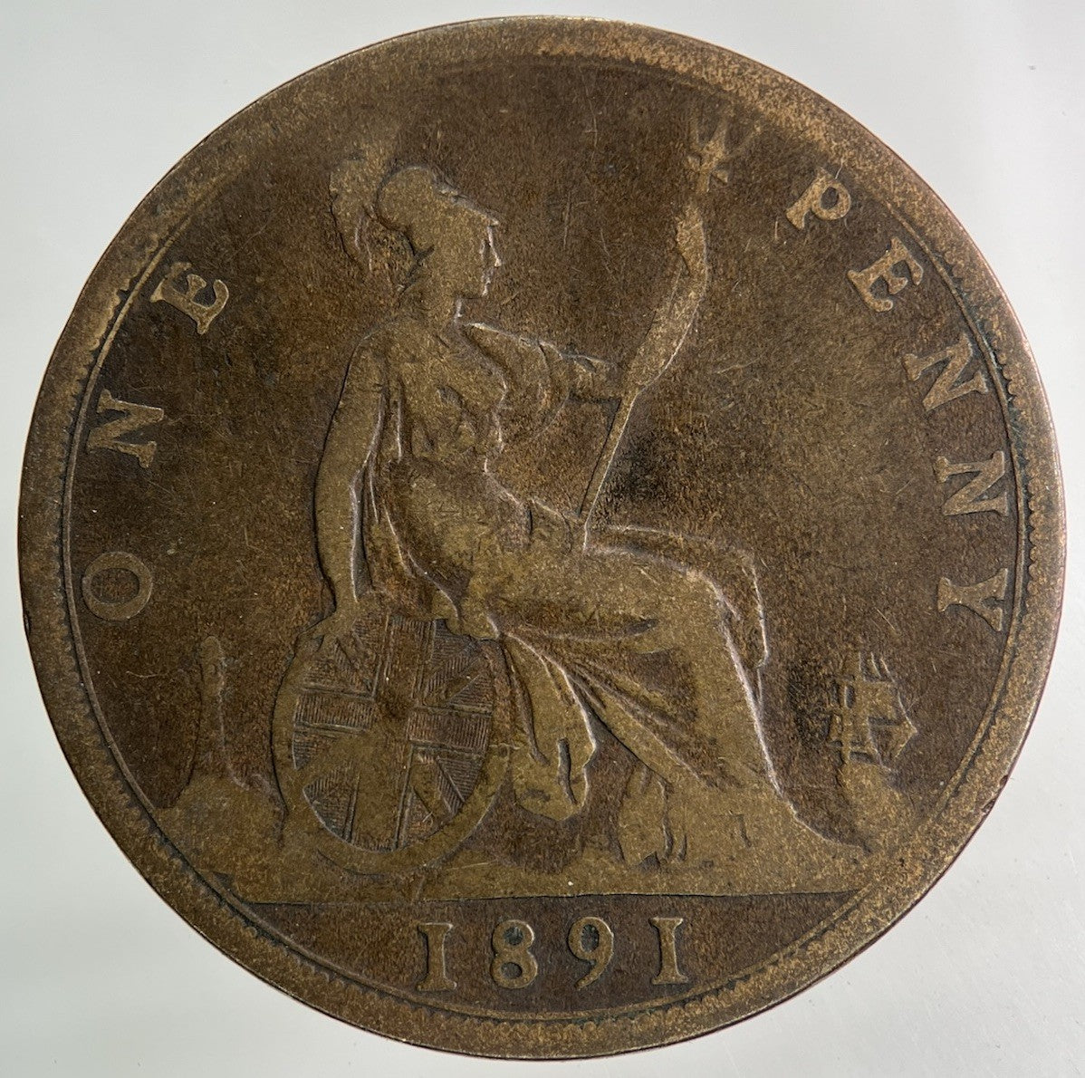 1891 Victoria One Penny Coin | Fine Collectable Grade