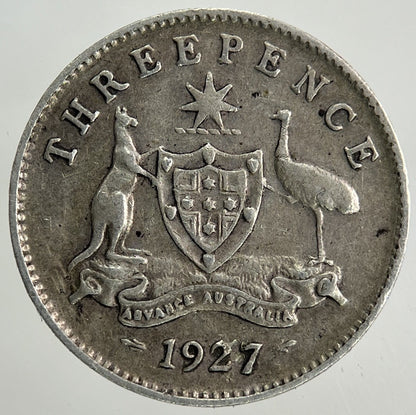 1927 Australia Threepence Silver Coin | Fine Collectable Grade