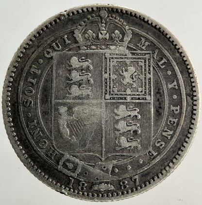 1887 Victoria Shilling Silver Coin | Collectable Grade