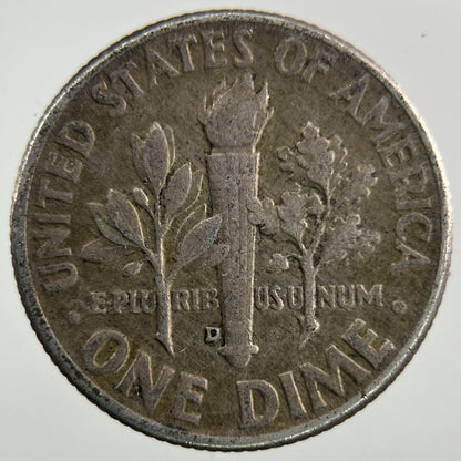 1961 - D US USA Roosevelt Dime Silver Coin | Fine Collectable Grade