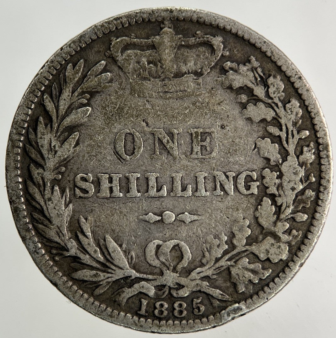 1885 Victoria Shilling Silver Coin | Fine Collectable Grade