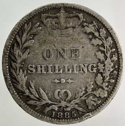 1885 Victoria Shilling Silver Coin | Fine Collectable Grade