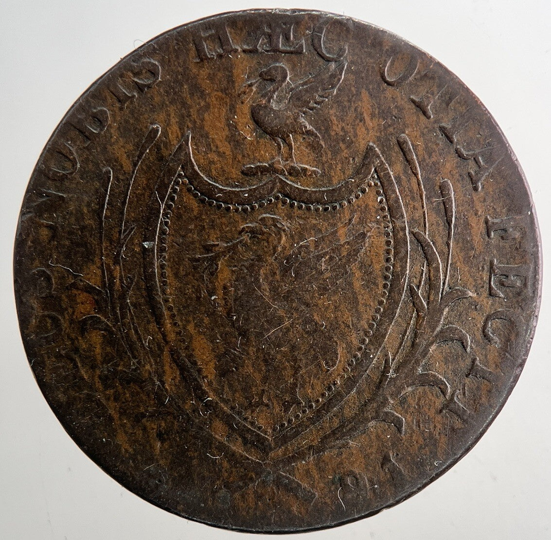 1791 Liverpool Half - Penny Token Coin | Fine Collectable Grade | a9348