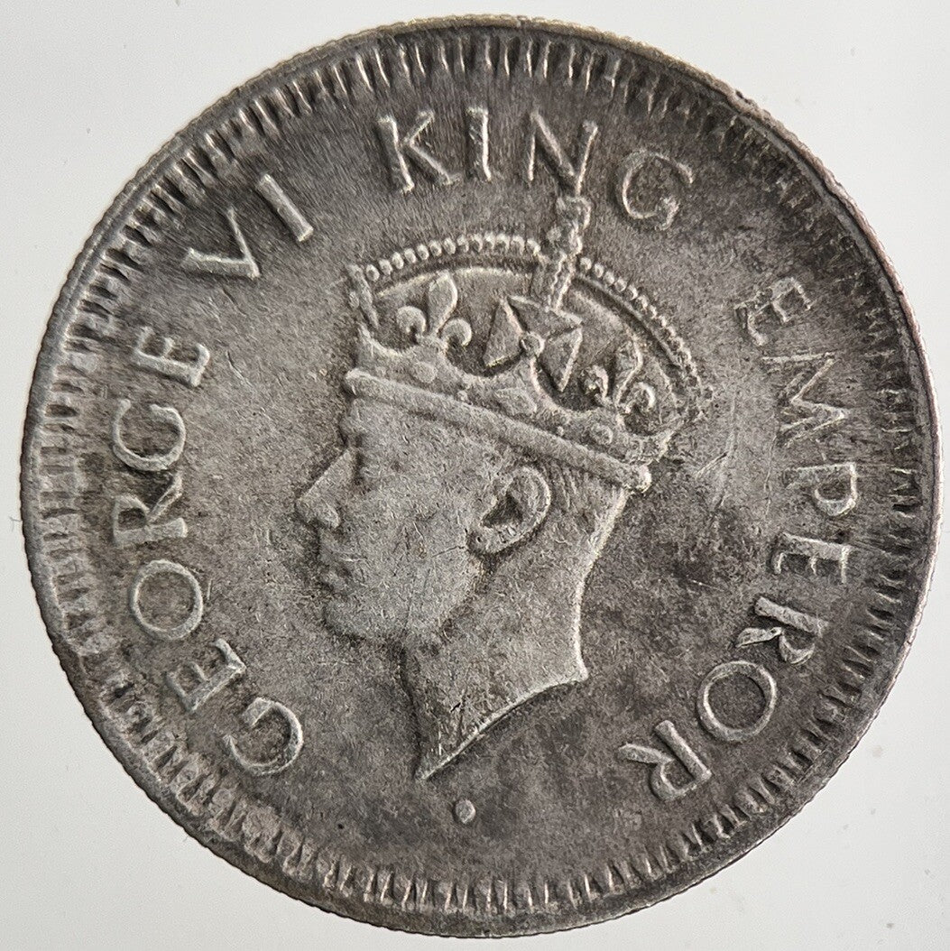 1944 India 1/4 Quarter Rupee Silver Coin | Very High Grade | a9101