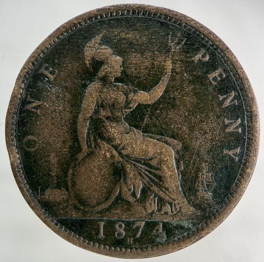 1874 - H Victoria One Penny Coin | Collectable Grade