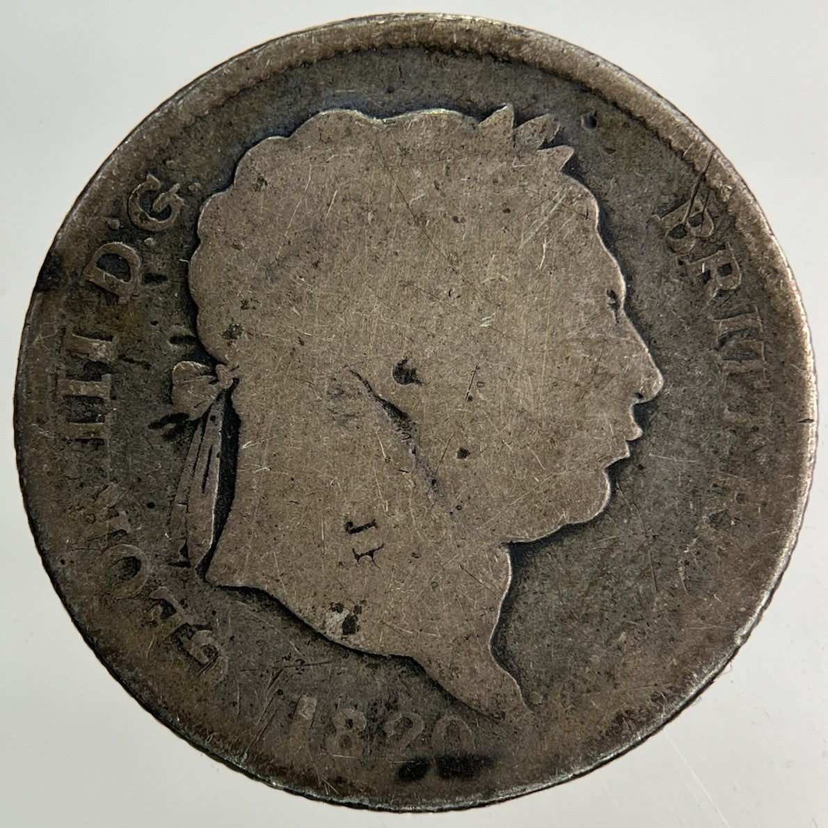1820 George III 3rd Shilling Silver Coin | Fair Grade