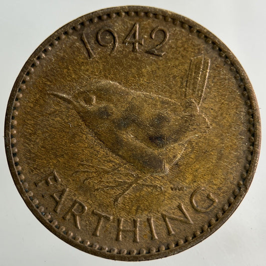 1942 George VI Farthing Coin | Fine Collectable Grade