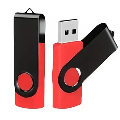 2 x Red & Black Swivel 16GB Rotatable PC USB Flash Drive Memory Stick