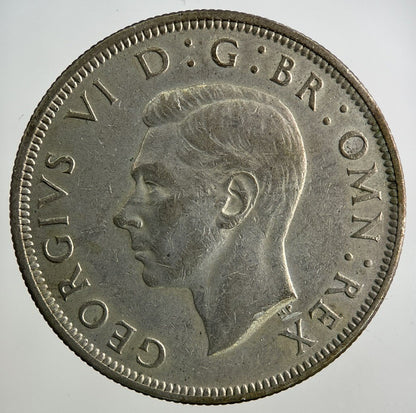 1944 George VI Half - Crown Silver Coin | Fine Collectable Grade