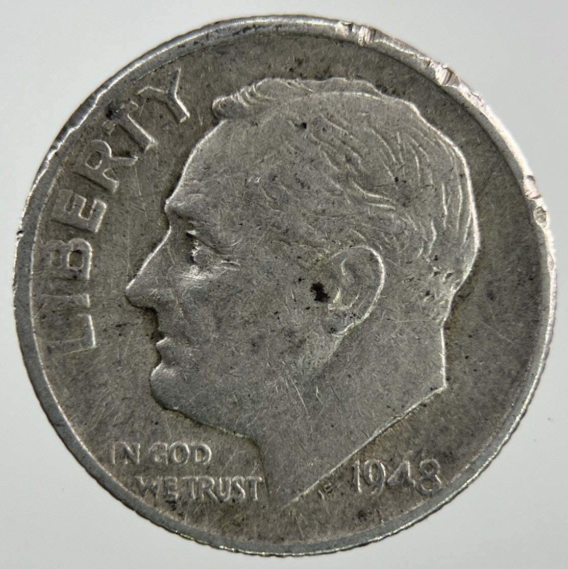 1948 - S US USA Roosevelt Dime Silver Coin | Collectable Grade