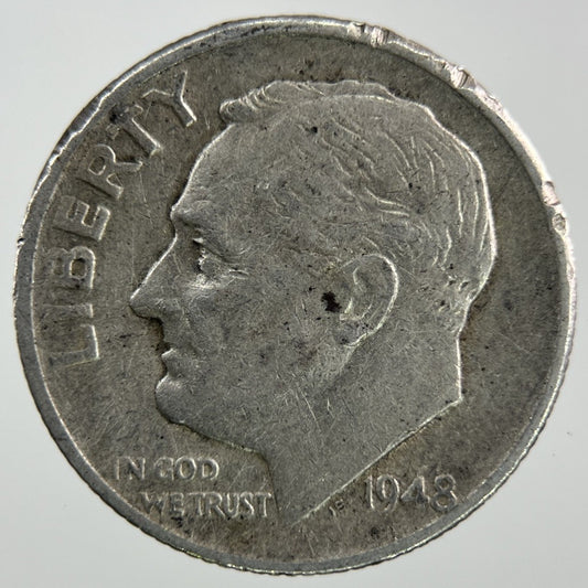 1948 - S US USA Roosevelt Dime Silver Coin | Collectable Grade