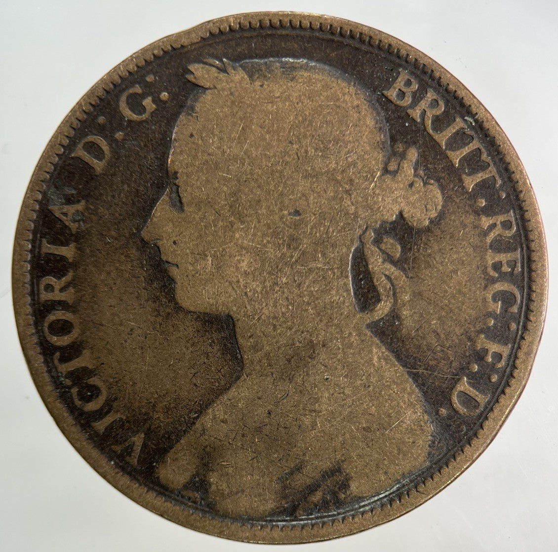 1893 Victoria One Penny Coin | Collectable Grade