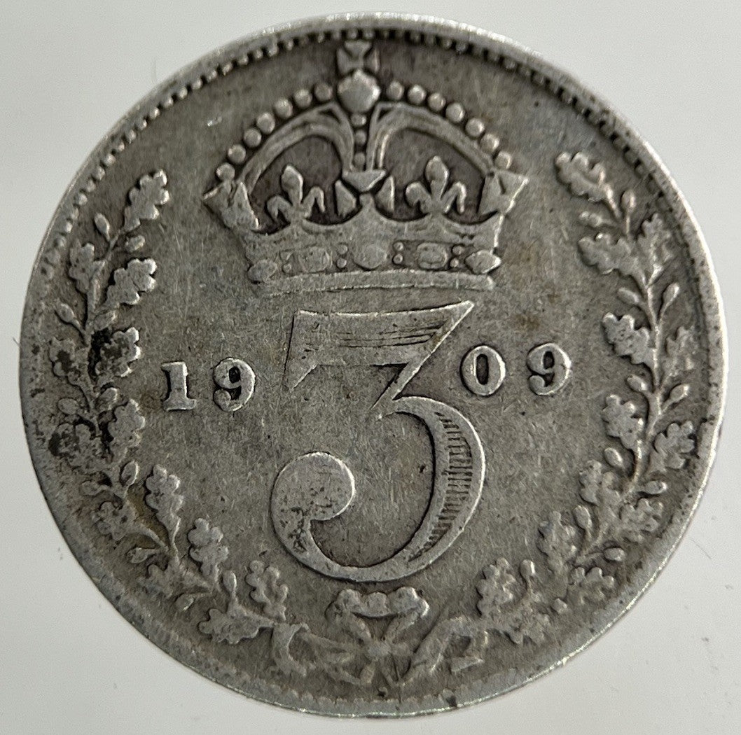 1909 Edward VII Threepence Silver Coin | Fine Collectable Grade